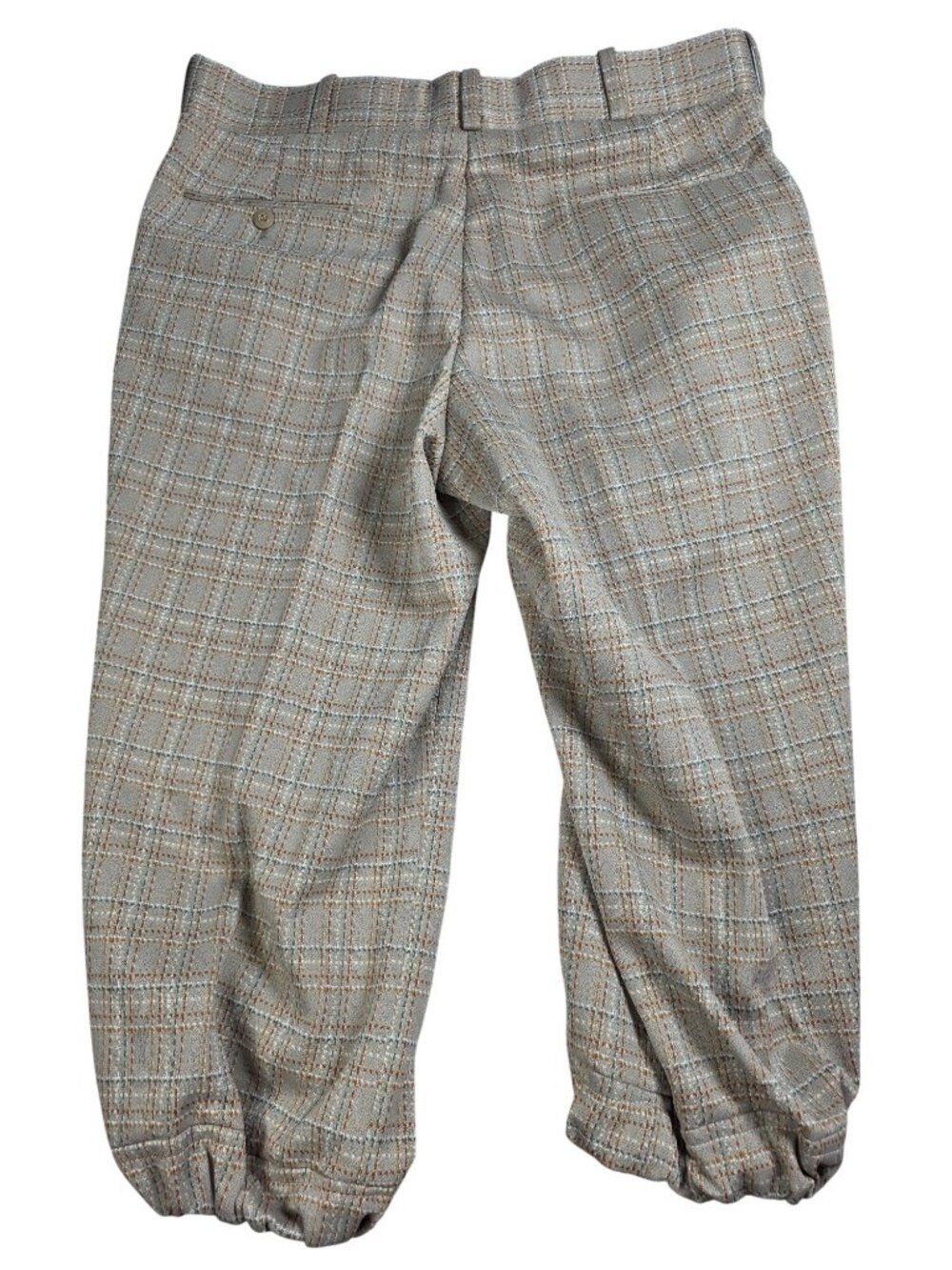 Vintage KH Fashions Plaid Knickerbocker Trousers With Elastic Cuffs Mens 32
